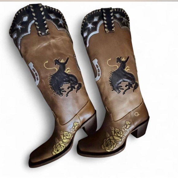 Rodeo Quincy Shoes - BRAND NEW w/ BOX RODEO QUINCY Rosa Amarillo Boot Size 10.5